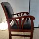 Colonial style wooden armchair