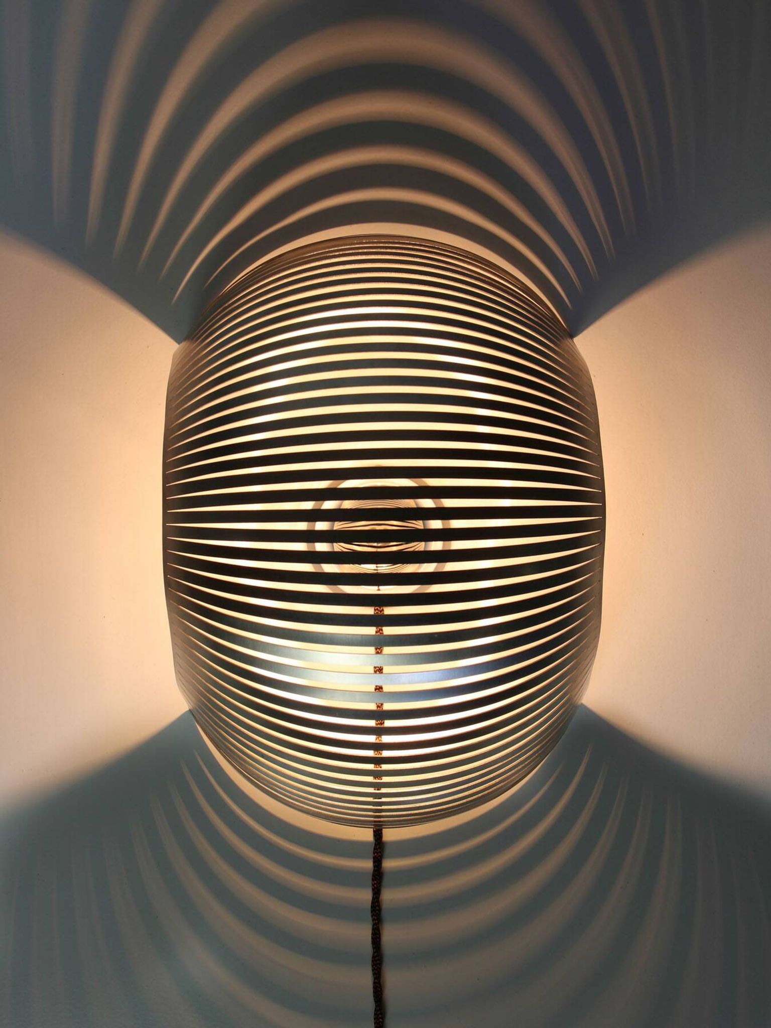 Vintage modernist stainless steel wall or table lamp