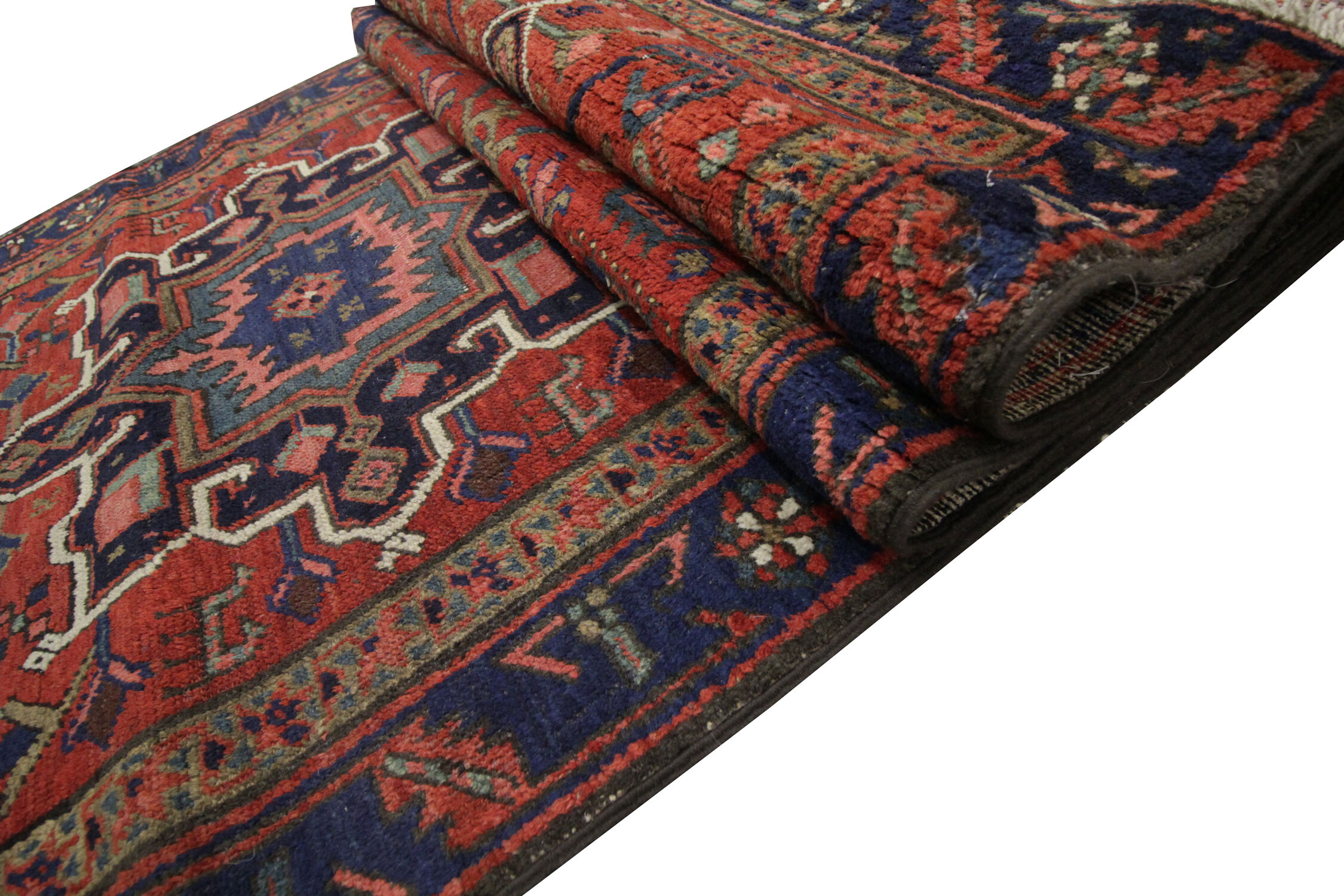 Antique Persian Karaje runner rug, Long Tribal Wool Oriental Rug- 87x405cm