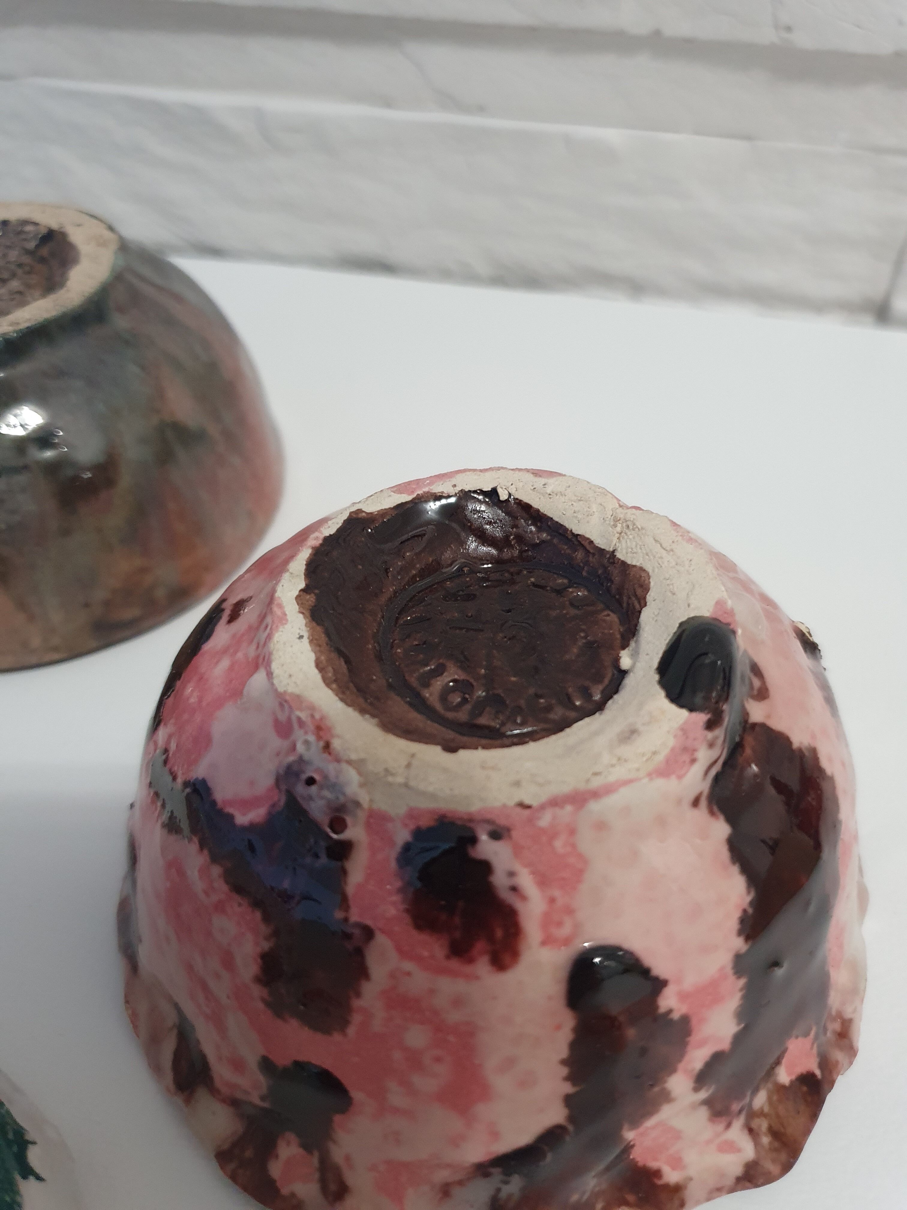 Ceramic lot signed Alice Colonieu