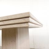 Vintage travertine dining table, 1970s