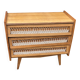 Rattan chest of drawers with tapered legs