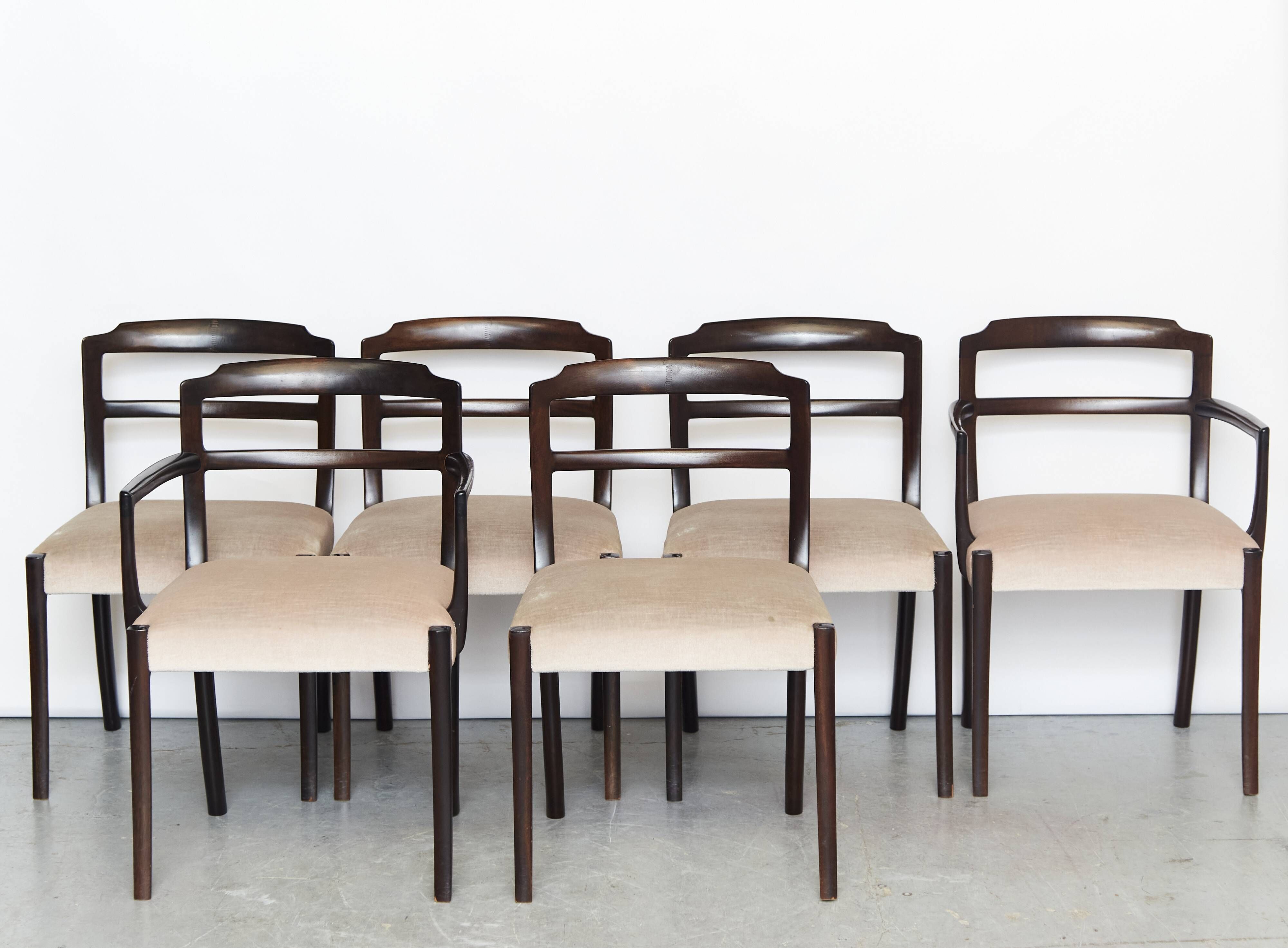 Mahogany dining chairs by Ole Wanscher for AJ Iversen, 1970s, set of 6