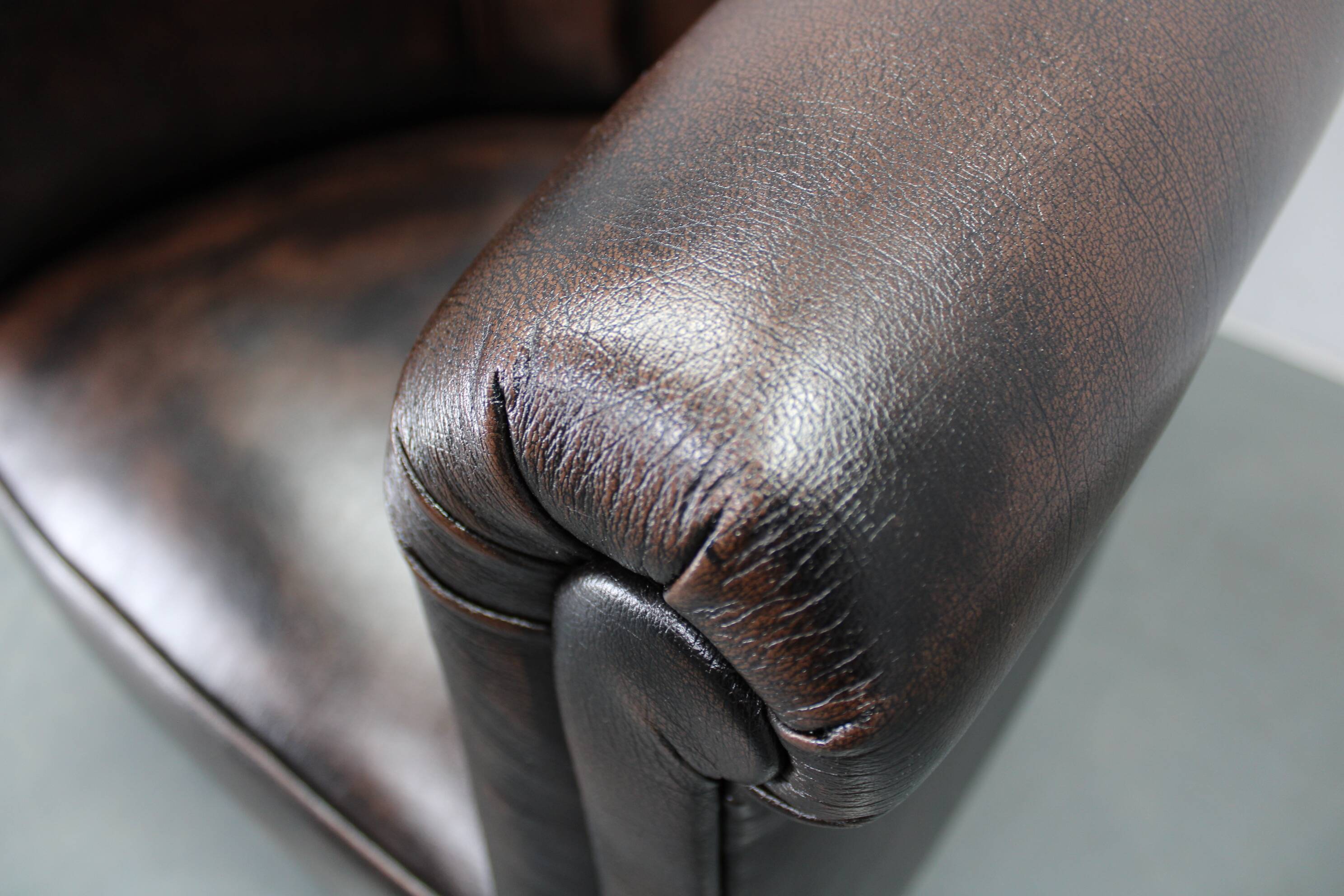 Vintage Leather Armchair, Czechoslovakia