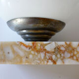 Art Deco lamp opalin globe on marble - gazelle