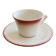 Antique Longchamp ironstone coffee cup with saucer.