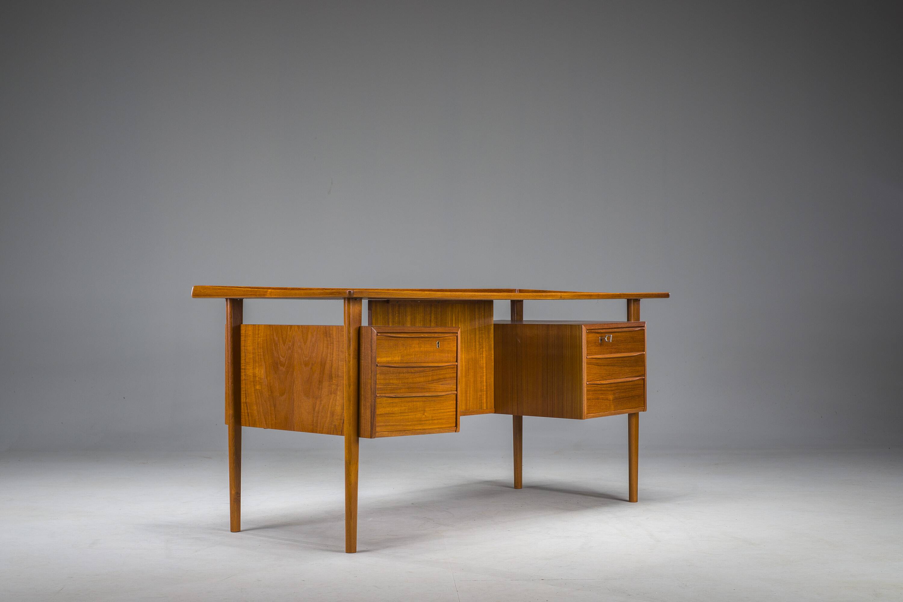 Danish Teak Desk by Peter Lovig Nielsen for Hedensted Mobelfabrik, 1972