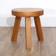 Vintage tripod wooden stool 1970