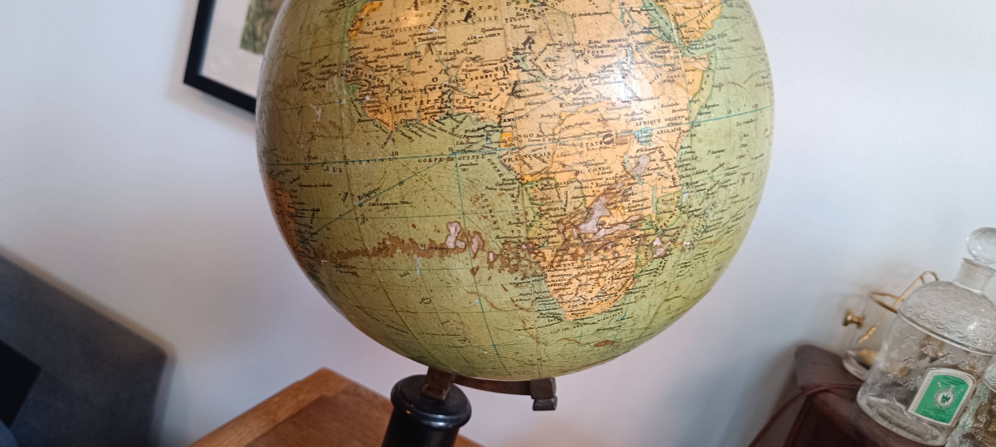 Old G Thomas globe, late 19th century