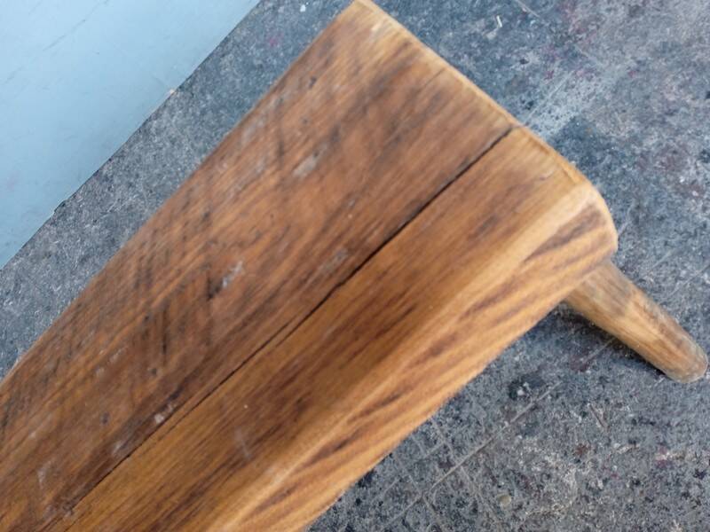 Bench / stool 50 cm old solid wood with patina