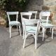 Series of 6 white Baumann Bistro