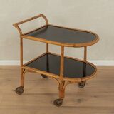 50s Bamboo Serving Trolley