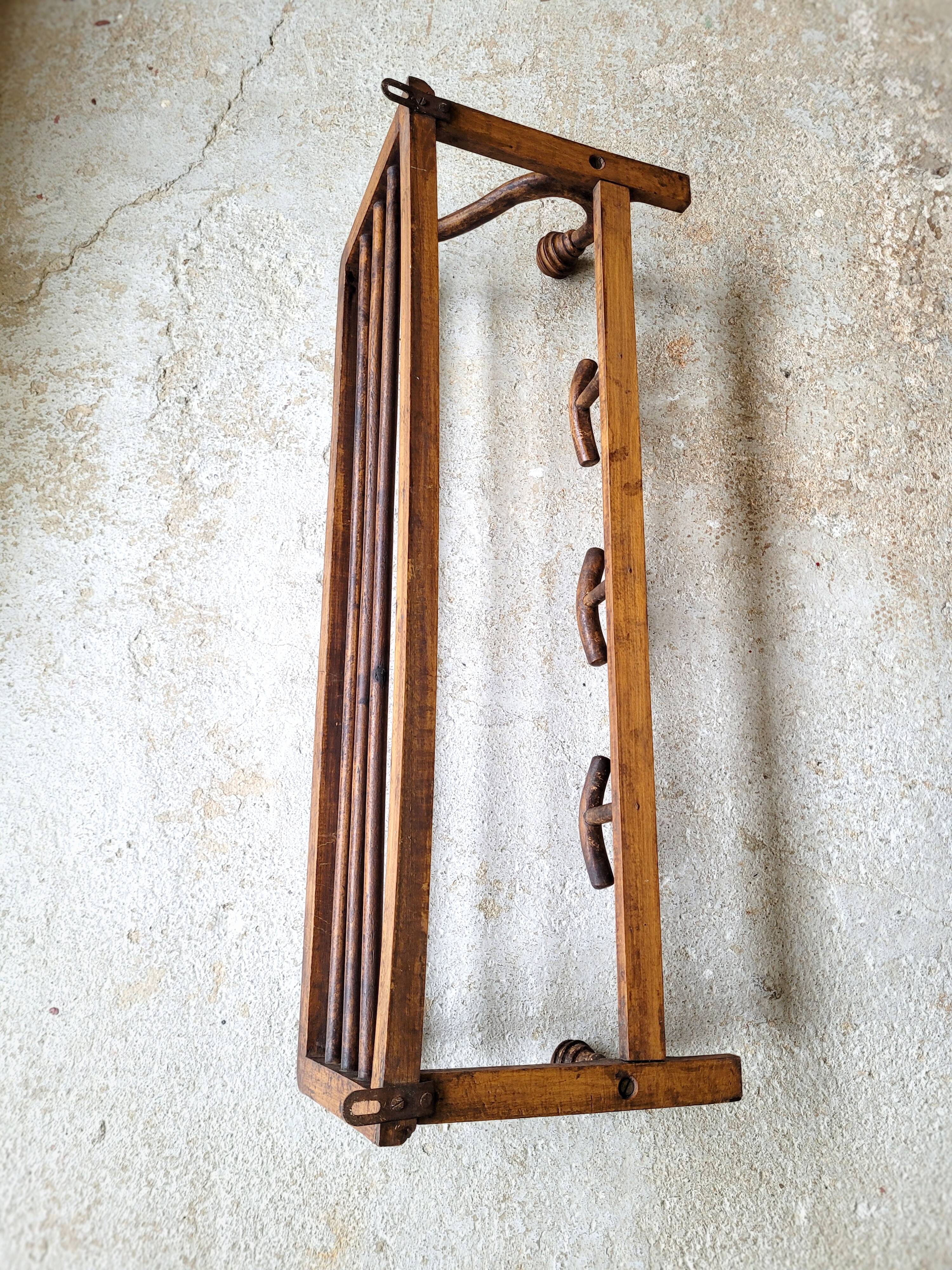 Old wall coat rack
