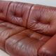 Vintage leather 3 seater sofa Mobil Girgi, 1970s