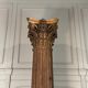 Carved oak column, fluted shaft and Corinthian capital, 18th century