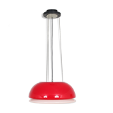 Lampe suspendue en verre rouge des années 1960 d’Italie