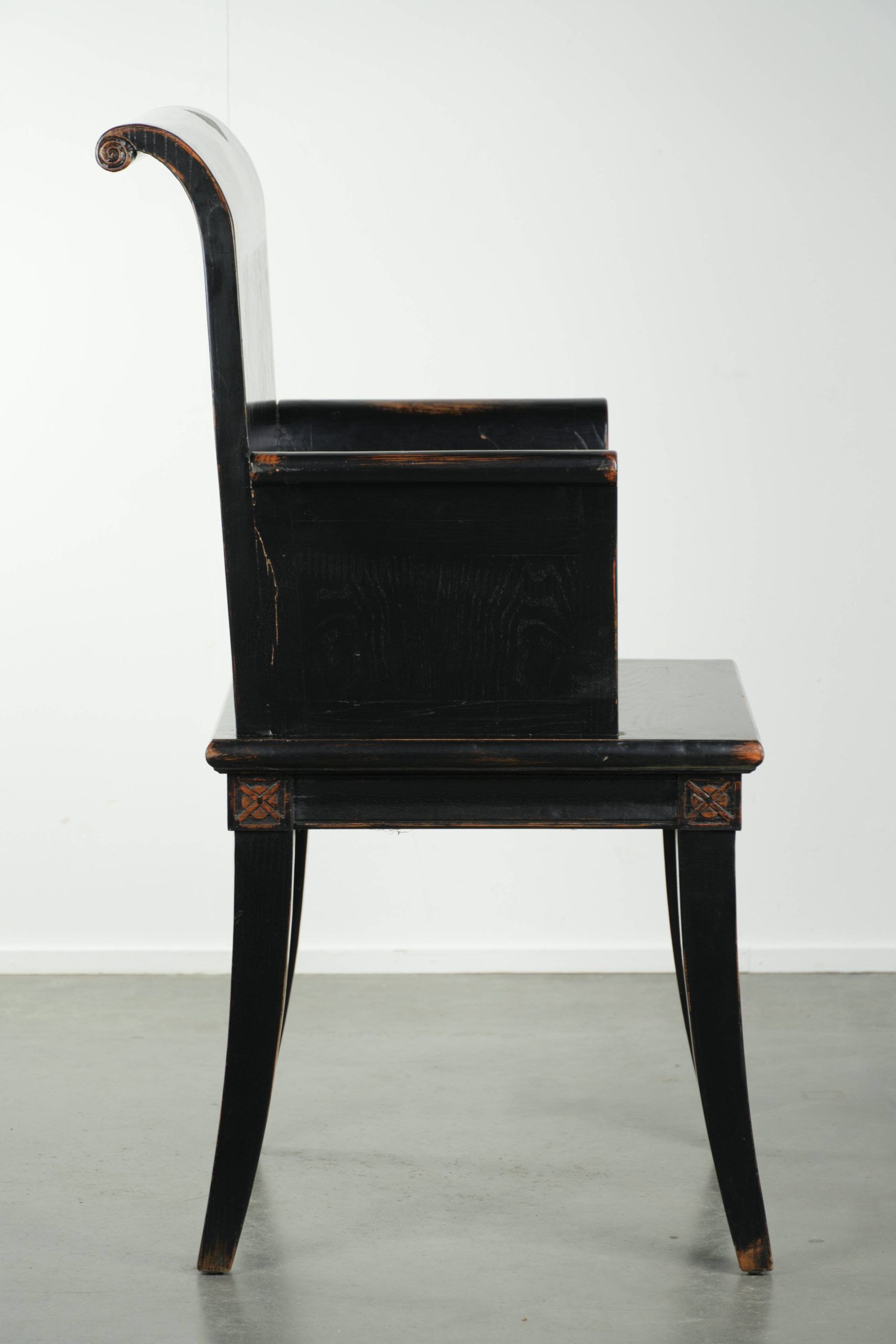 Chaise en bois noir / chaise d'appoint de style chinois