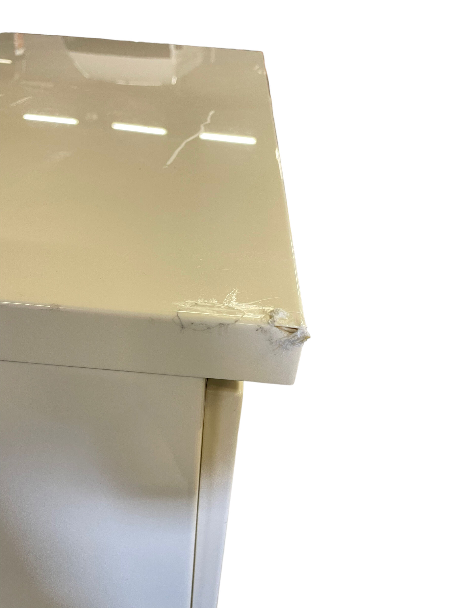 David Lange white lacquered wooden furniture