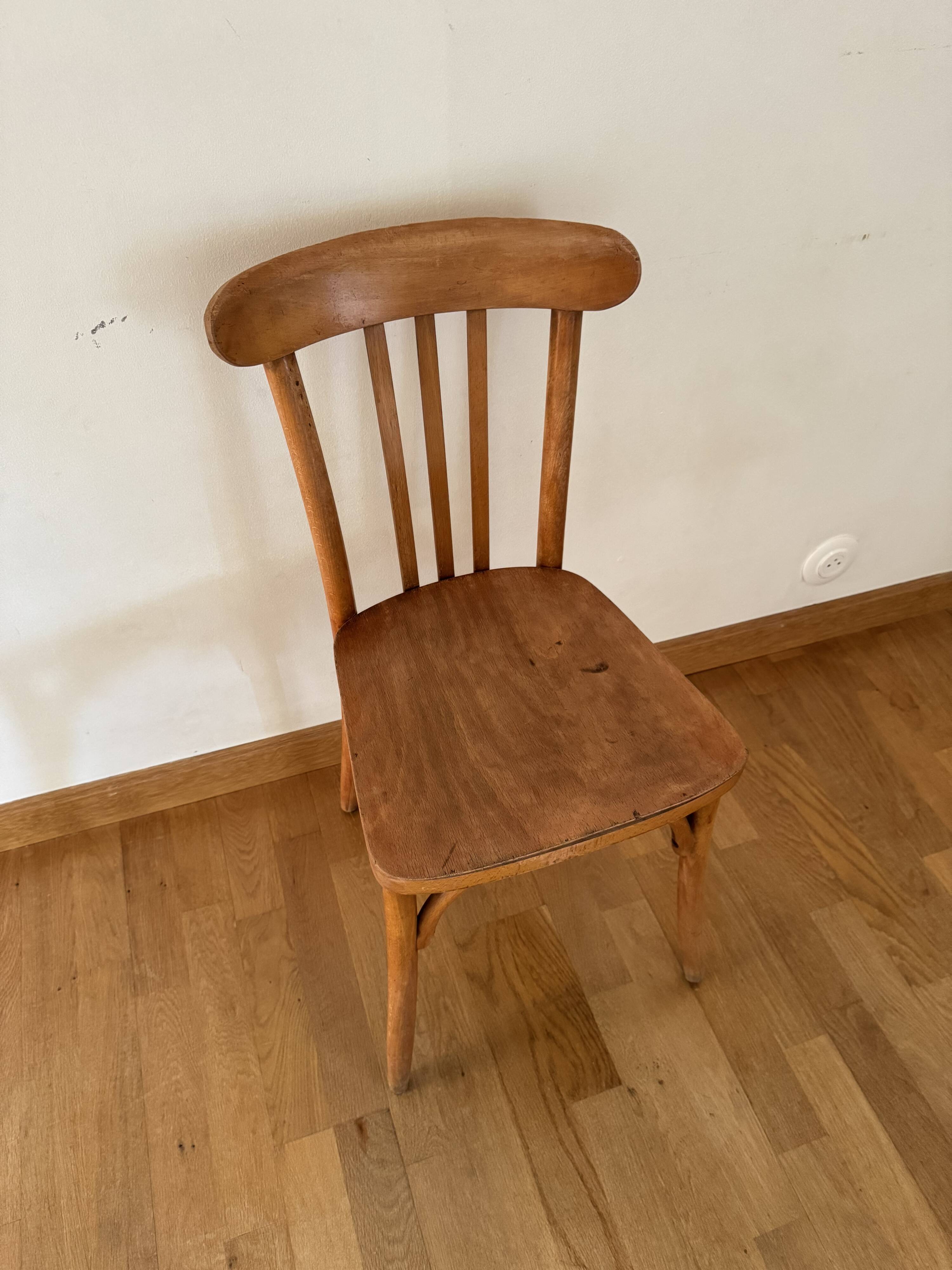Vintage wooden bistro chair