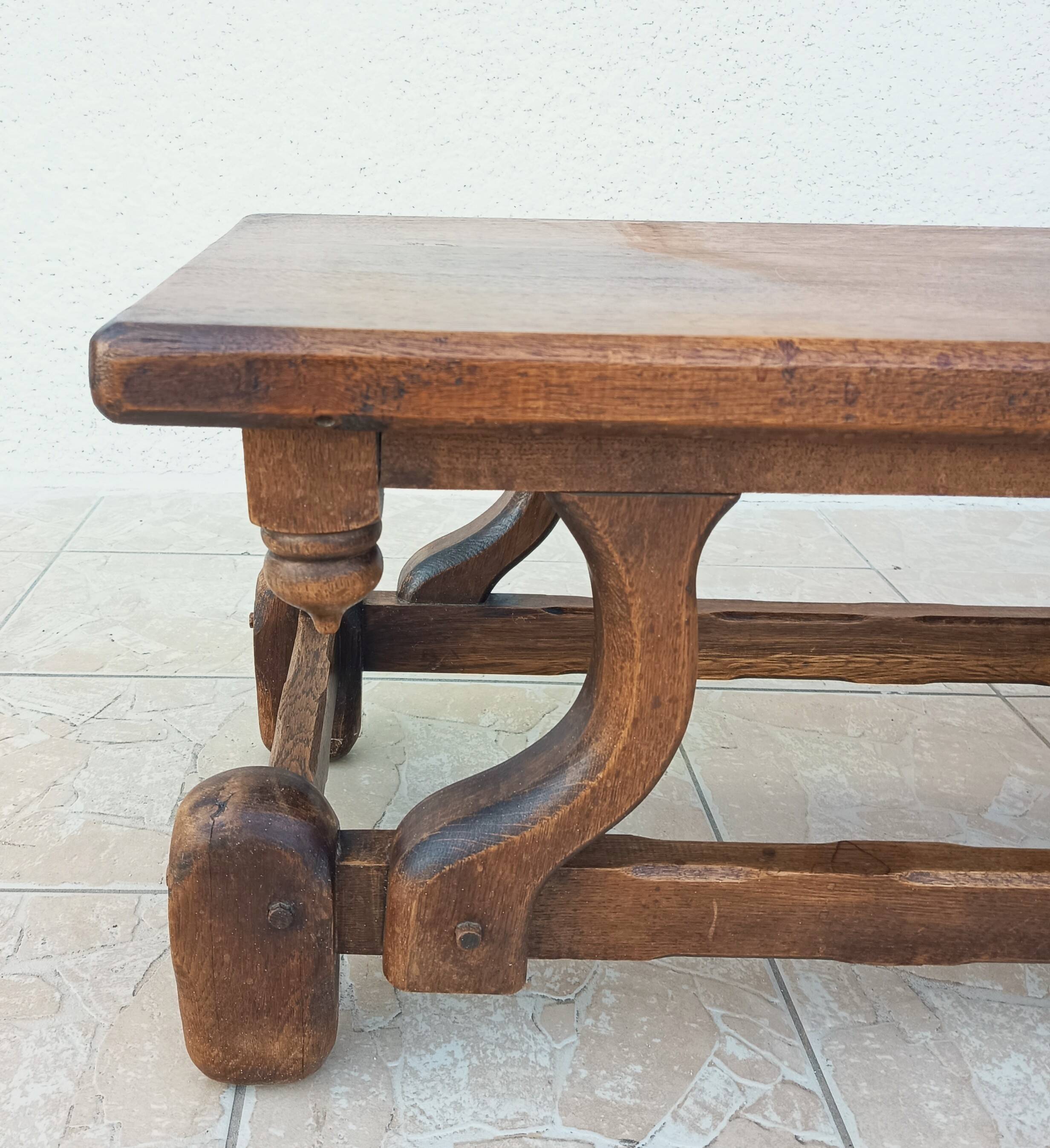 Solid oak coffee table 1950