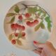 Assiette en barbotine