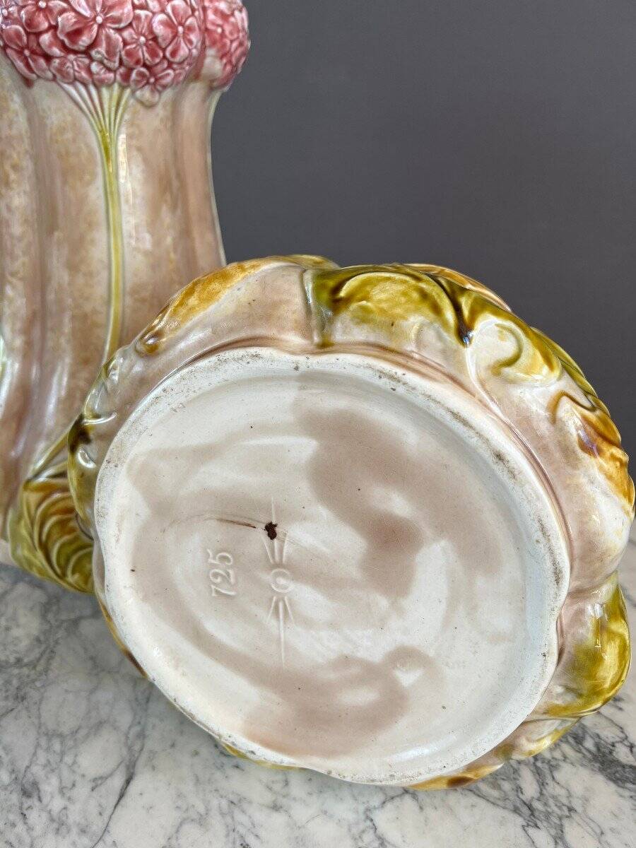 Pair of Art Nouveau Style Earthenware Vases, 20th Century