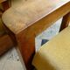 Antique Art Deco cubic-shaped armchairs in walnut and velvet, Germany, 1920s, set of 2