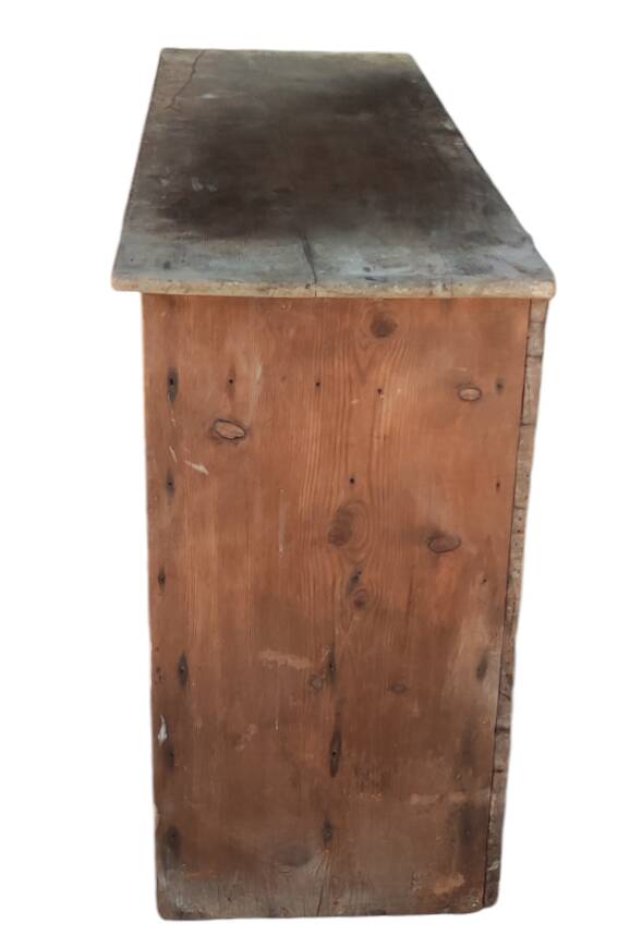 Old small cabinet with lockers, trade furniture