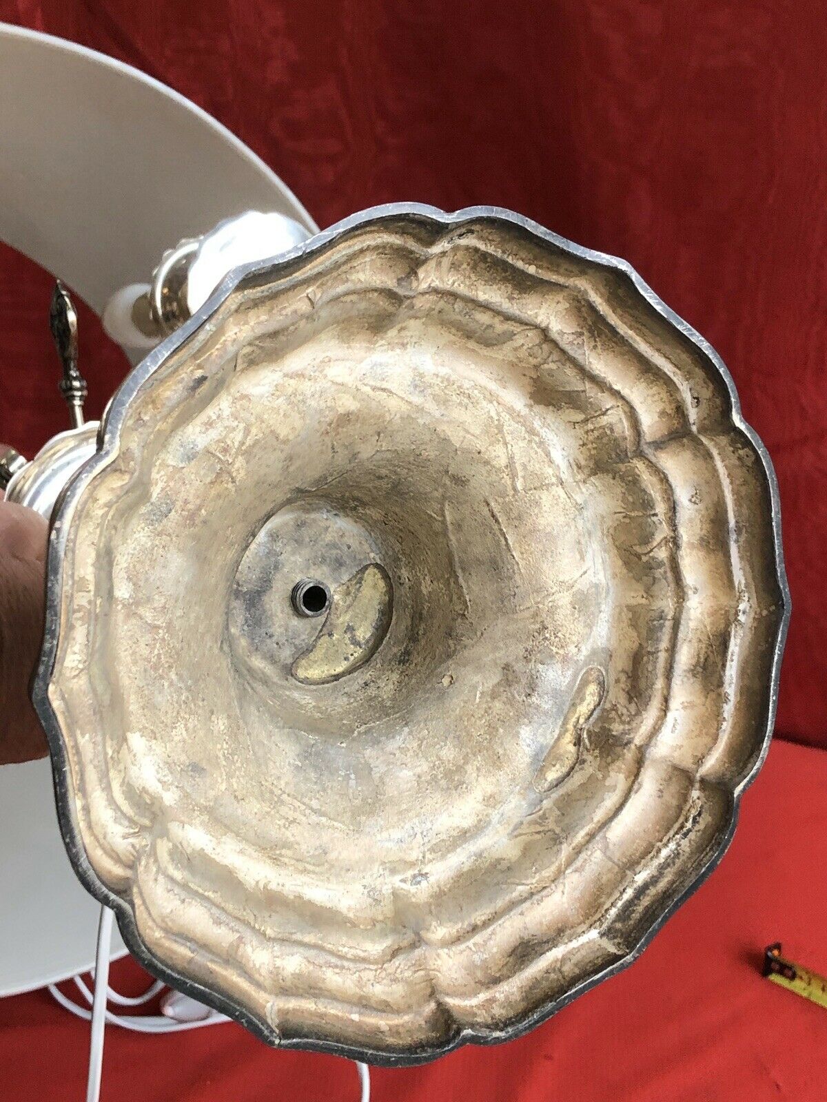 Silver bronze hot water bottle lamp