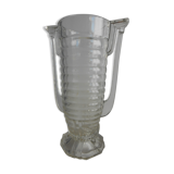 Narrow glass art deco vase