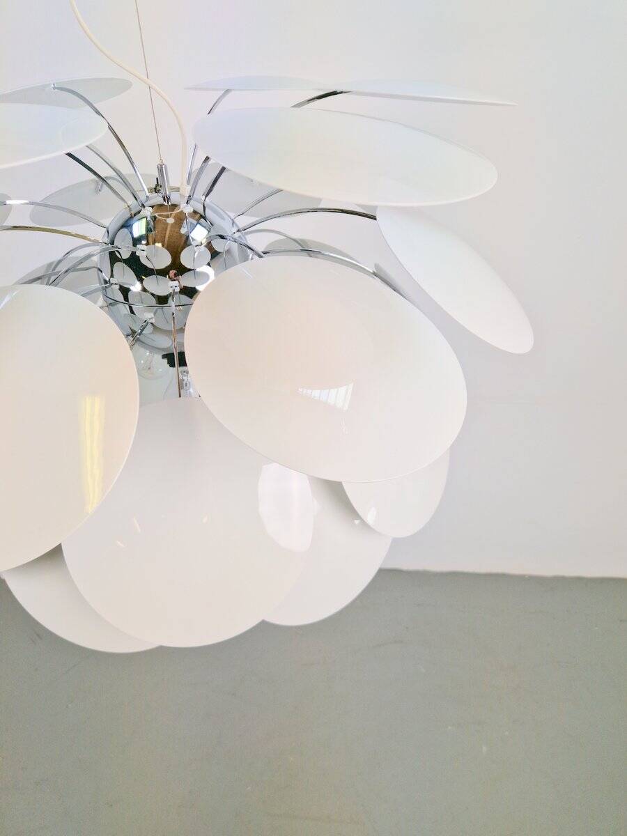 Suspension Discocó blanche par Christophe Mathieu pour Marset, années 2000.