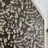 Miroir vintage 1920 triptyque barbier Art Déco cristal hexagone- 33 x 78 cm