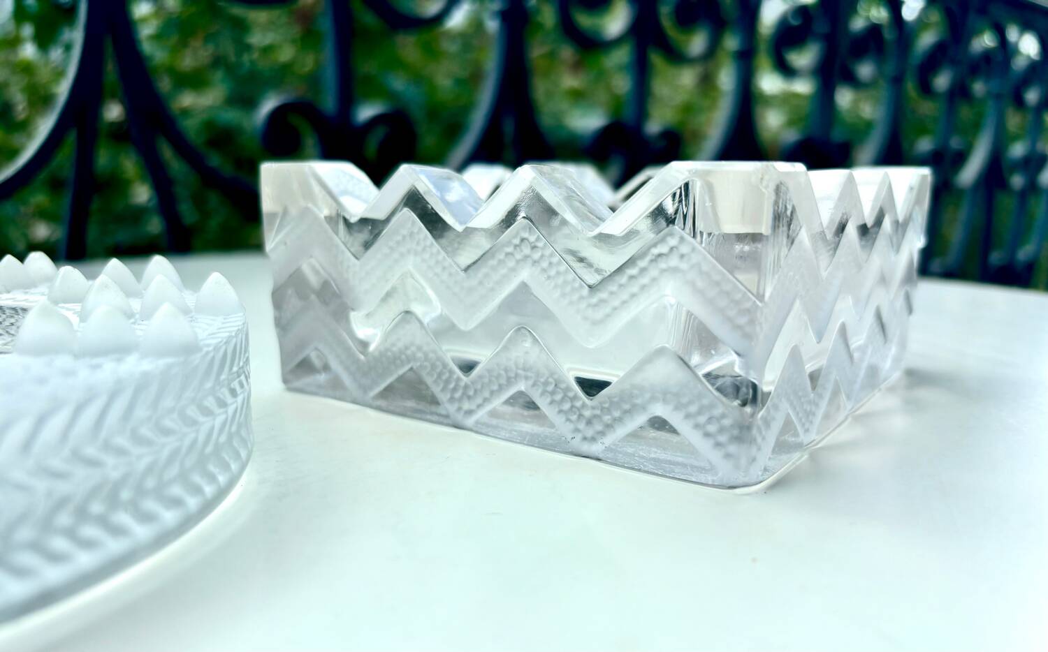 Lalique two ashtrays