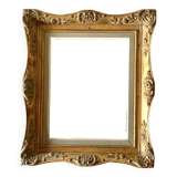 Old gilded carved wooden wall frame