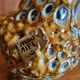 Ceramic ewer vase from La poterie du Cyclope in honey enamels