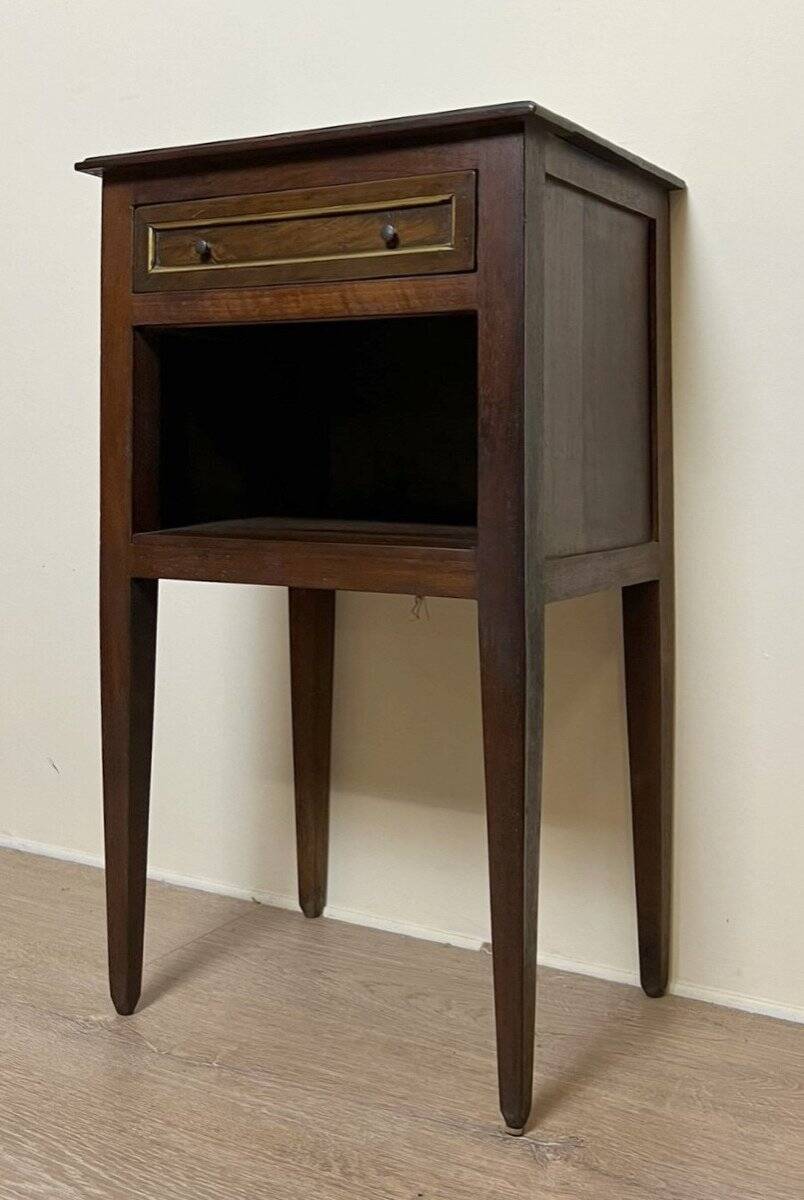 Louis xvi style bedside table in solid wood