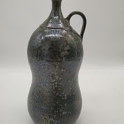 Bottle in iridescent green sandstone from the ceramist jean aimé Poirier