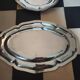 2 silver-plated metal dishes