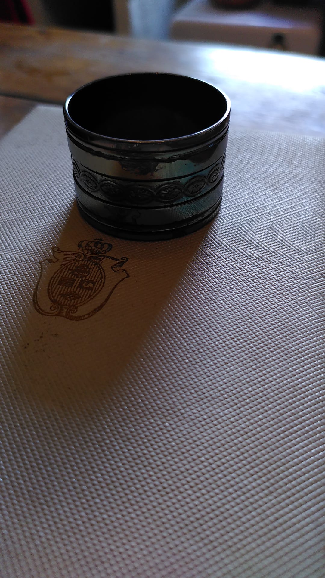 Coffret tasse et rond de serviette Christofle