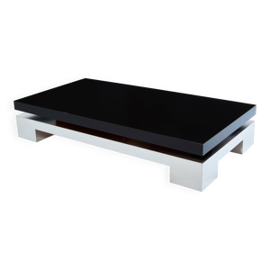 Grande table basse laquée - noire