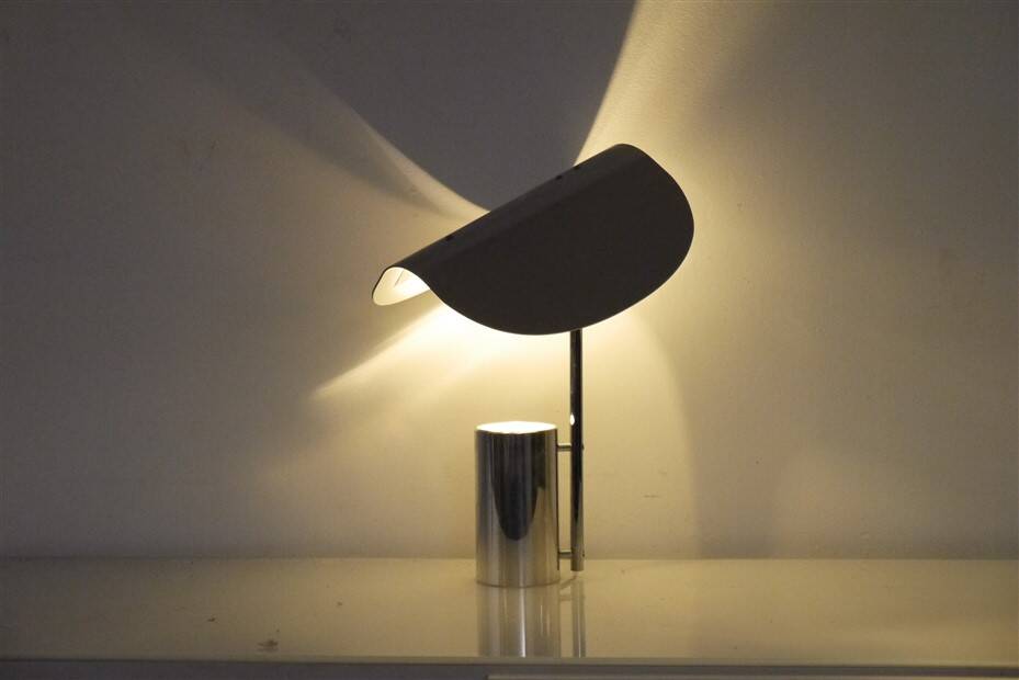 Swedish design lamp in chromed metal by Bergbom 1970