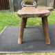 Brutalist vintage coffee table with 4 feet in oak