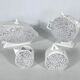 Ceramic tea set by Mas in the Memphis Milano style, 1980s, Set of 7