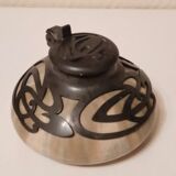 Inkwell old ceramic tin