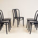 5 blue ZPM Radomsko chairs, 1960