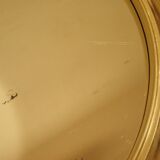 Round mirror gilded metal 40 cm