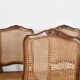 Series of 5 cane chairs, backs and seats, Louis XV style