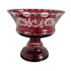 Large red and white overlay glass bowl, Bohemian 20th century