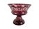 Large red and white overlay glass bowl, Bohemian 20th century