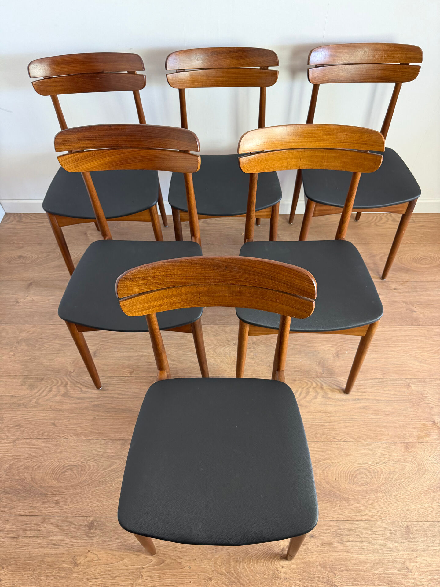 Set of 6 Scandinavian teak chairs – 1960s